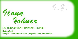 ilona hohner business card